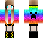 multi color creeper girl