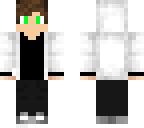 new white hoodie with green eyes