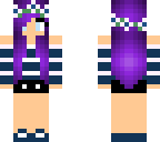 purple haired flower girl