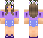 cute girl with purple shirt and jean shorts fixed