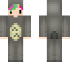 kawaii chibi raibow hair totoro boy