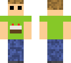 man with cake on t-shirt
