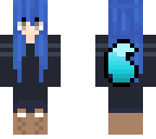 nicole from mystreet as a blue-haired wolf teen