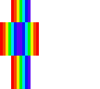 one side rainbow