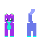 purple blue cat