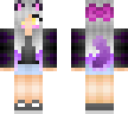 striped cat girl