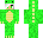travis in a dinosaur suit