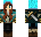 warrior girl in blue