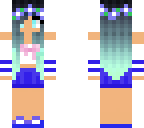 yandere high skin blue hair