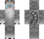 blind gray cat