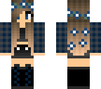 blue plaid girl