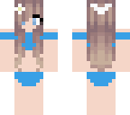 brown haired swimwear