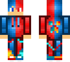 fire and ice mixed cute boy