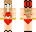 girl with brown hair swimsuit
