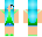 ombre green shirt girl