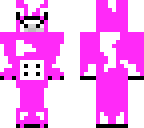 pink cow with mustache