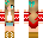 red jacket with bows