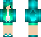 teal cat girl
