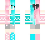 the pink and blue girl