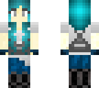 blue hair adventure girl