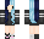 blue haired chibi girl