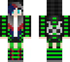 cute green emo girl