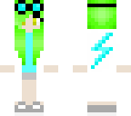 green haired scientist