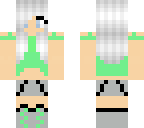 minty green girl