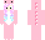 pastel hair girl in pink dino onsie