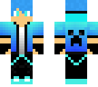 blue boy with blue hair