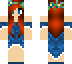 blue flower-girl