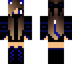 blue ninja cat girl