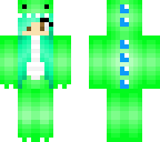 green and blue dino girl