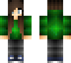 green hoodie girl