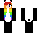 rainbow haired panda