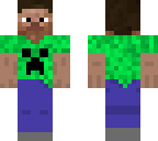 steve with creeper shirt