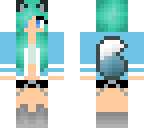 blue music tomboy wolf girl