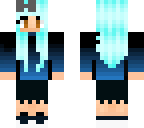 girl with light blue hair and an ombre sweater