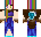 magic rainbow wolf girl