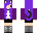 neko girl with purple hair