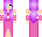 purple hair girl prom dress