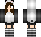 short dark hair panda girl