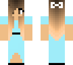 a cute light blue dress girl skin