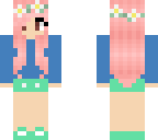 cute girl with pink hair
