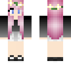 cute girl with pink hair