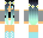 pretty blue haired girl