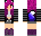 purple tailed wolf or fox girl