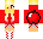 red apple girl