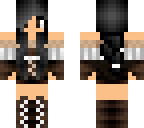black hair miner girl