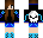 cool blue skull girl